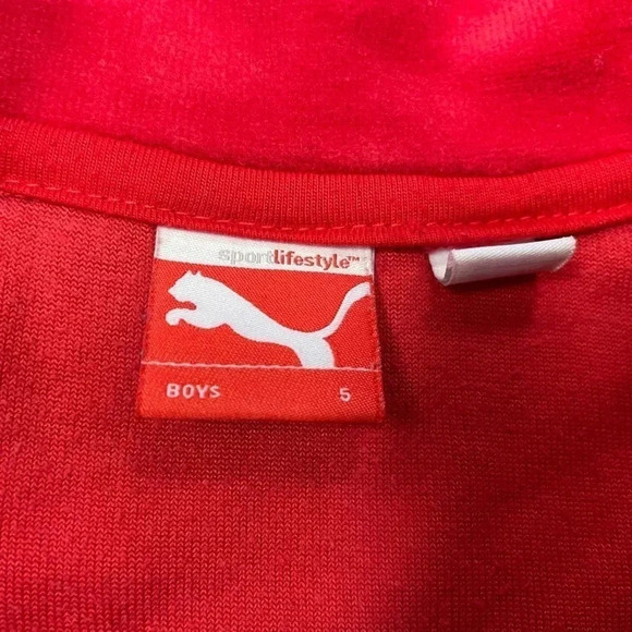 Puma Red Velvet Full Zip Sweater  Size 5 - Picture 6 of 7